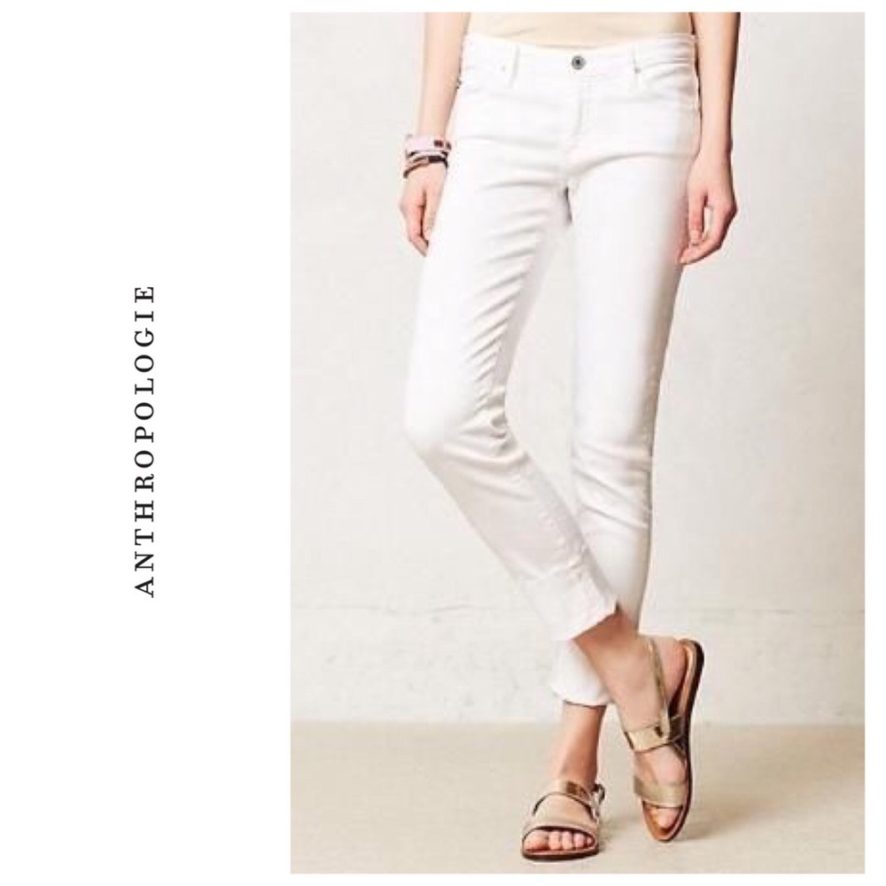 Anthropologie AG Stevie cuffed jeans - white